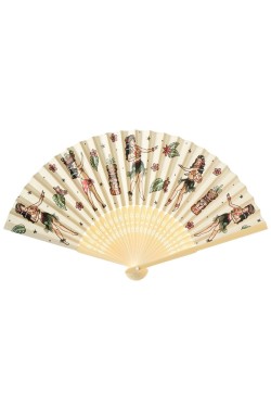 Eventail beige pin-up