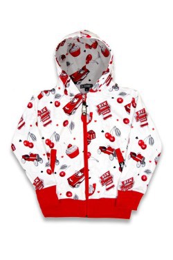 Veste à capuche cerises enfant