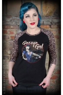 Tee shirt rockabilly femme raglant