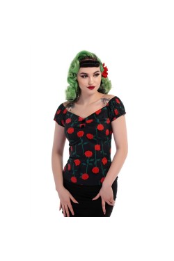 Haut vintage a roses