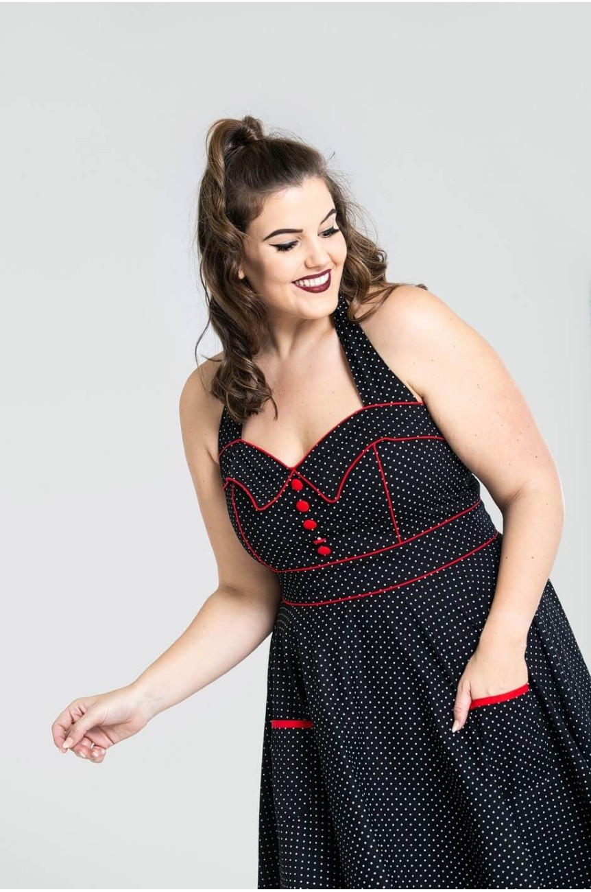 Robe a pois pin up grande taille