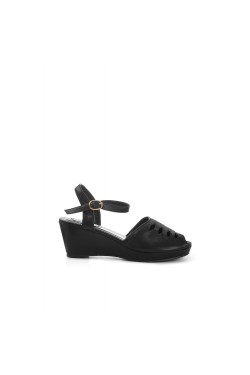 Chaussures rétro noires ouvertes