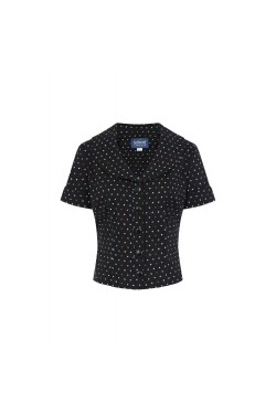 Chemise collectif rétro à pois 