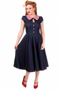 Robe rétro denim et vichy