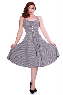 Robe vichy années 50 dos nu