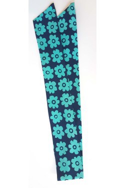 Bandeau cheveux avec fil fer fleur bleue