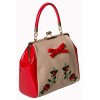 Sac pinup beige et rouge banned