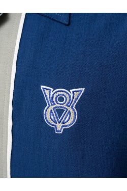 Chemise bouton V8 steady bleue