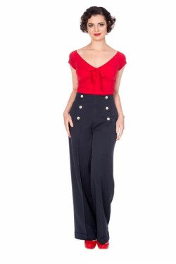 Pantalon à pont noir