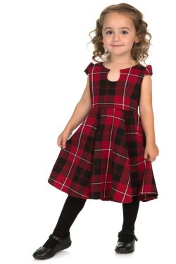 Robe tartan enfant style rétro