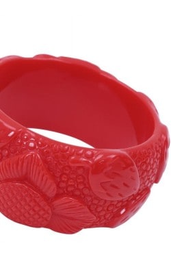 Bracelet fraise rétro pin-up