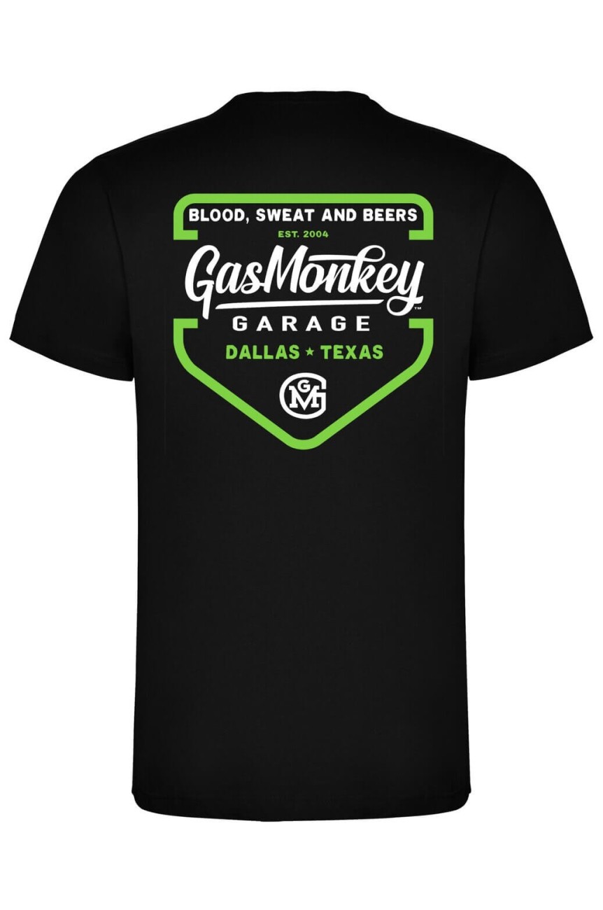Tee shirt gas monkey imprimé dans le dos vert