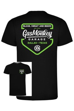 Tee shirt green hot rod gas monkey garage-boutique officielle gas monkey