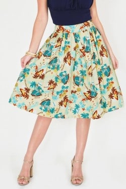 Jupe rockabilly style hawaiien