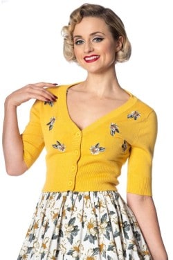 Cardigan jaune vintage