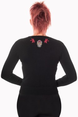 Cardigan tete de mort
