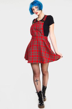 Jupe salopette tartan