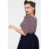 Haut pin-up rayé rockabilly