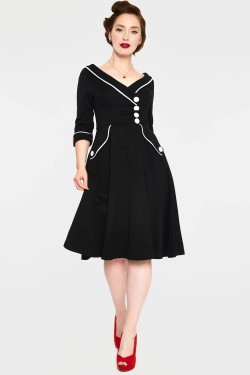 Robe noire années 50 Pin-up