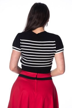 Crop top rayé inspiration vintage