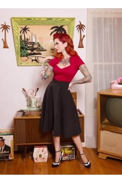 Top vintage rouge