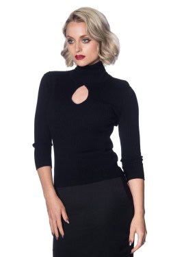 T-shirt pin-up noir années 50