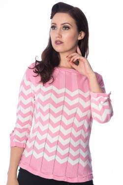 Pull rose a chevrons