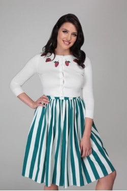 Cardigan blanc retro collectif clothing