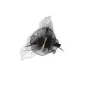 Chapeau De Paille Avec Voilette Marida - Look Vintage Gothique Noir - Taille 53 Cm - Occasion