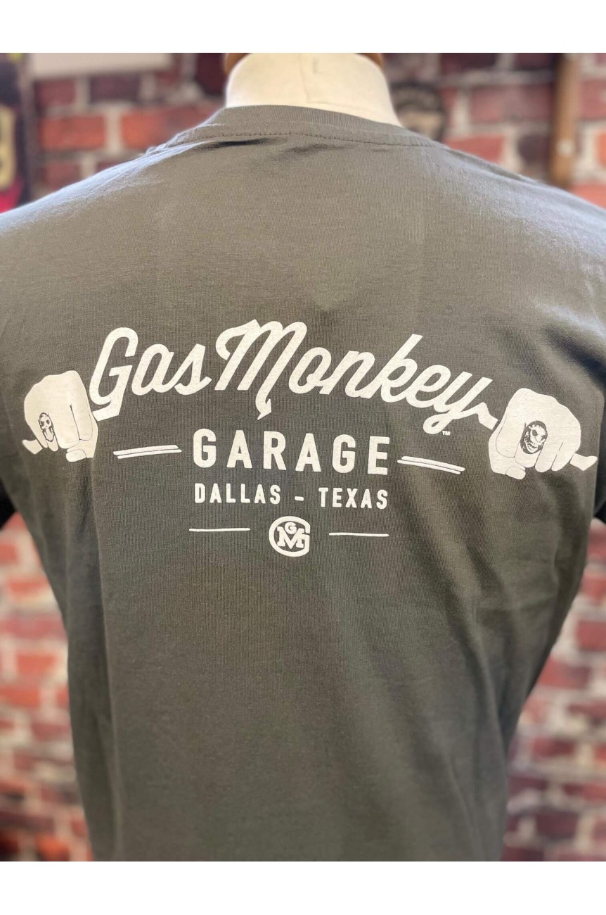 T shirt Gas monkey gris Hands