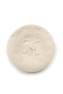 Beret femme ecru