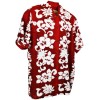 Chemise hawaïenne rouge et blanche