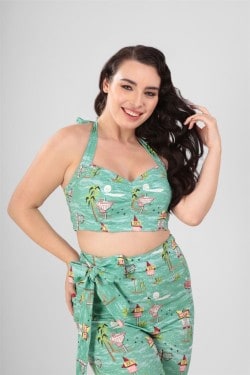 Haut collectif retro imprimé