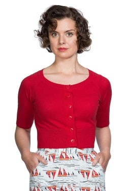 Cardigan rouge court