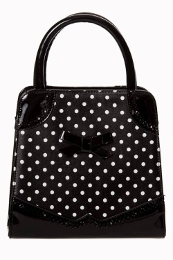 Sac pin-up a pois noir et blanc