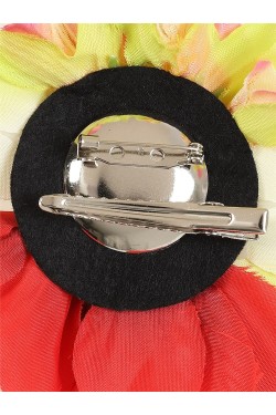 Barrette fleur rétro multicolore
