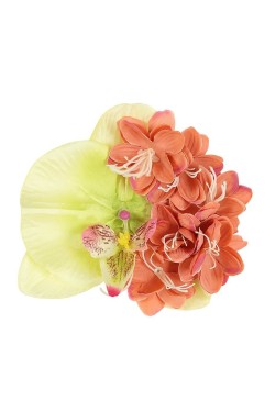Barrette orchidée pour coiffure rockabilly
