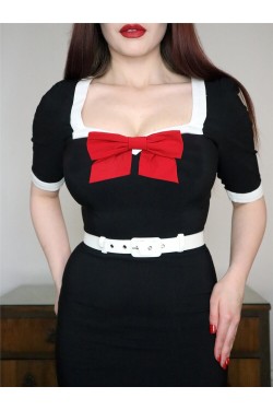 Robe crayon noire année 50