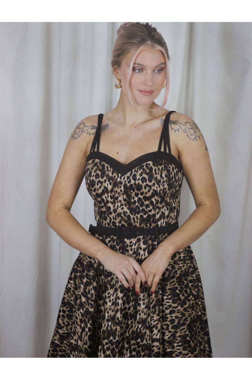 Robe nova leopard swing dress