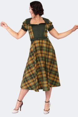 Robe corolle tartan