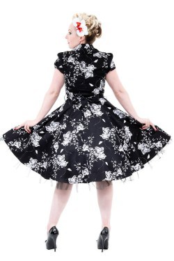 Robe corolle retro noire 