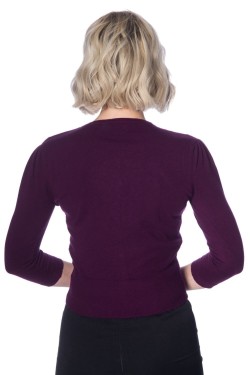 Cardigan aubergine chat