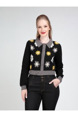 Cardigan court femme