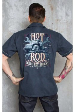 Chemise Rumble59 grise Hot rod