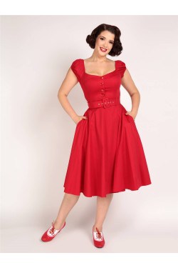 Robe swing rouge Collectif London
