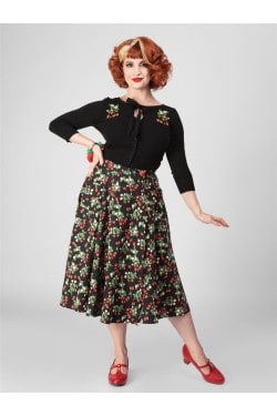 Jupe swing fraise