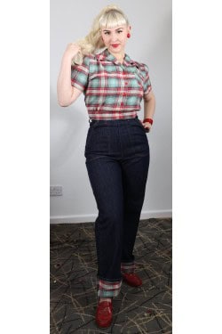 Winter Plaid Work Blouse