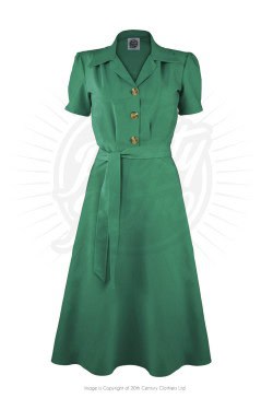 Robe trapèze 40's verte Pretty retro