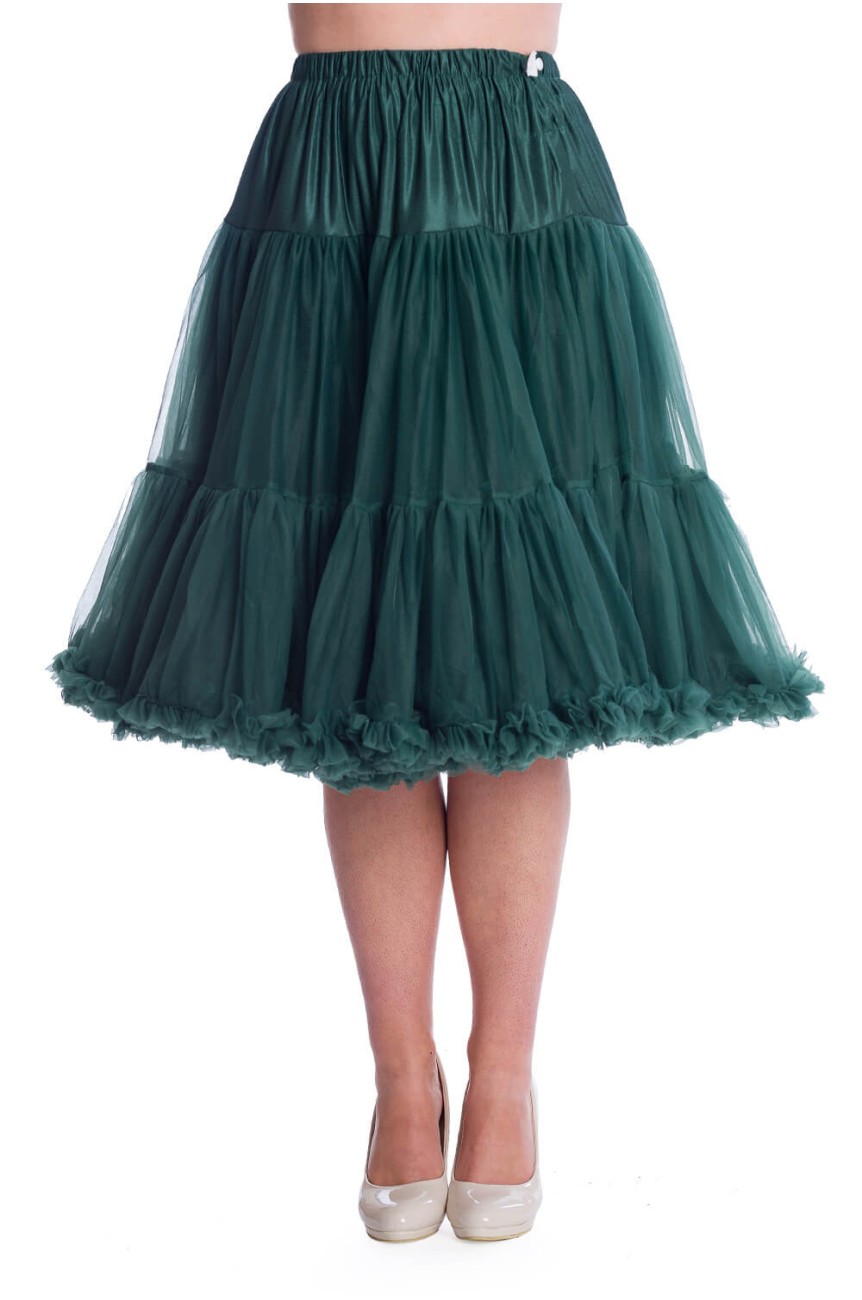 Jupon long vert pour robe vintage