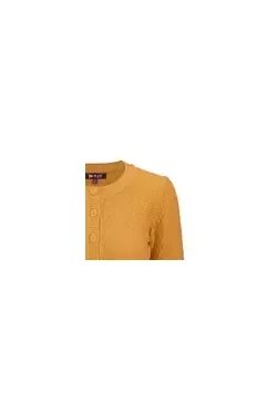 Cardigan vintage en coton miel